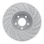 R1 08-12 Audi A5 Front Left Drilled & Slotted Geo-Carbon Rotor