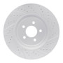 R1 07-14 Ford Mustang Front Right Drilled & Slotted Geo-Carbon Rotor