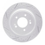 R1 17-23 Hyundai Kona Ev Rear Left Drilled & Slotted Geo-Carbon Rotor