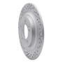 R1 17-23 Hyundai Kona Ev Rear Left Drilled & Slotted Geo-Carbon Rotor