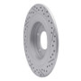 R1 17-23 Hyundai Kona Ev Rear Left Drilled & Slotted Geo-Carbon Rotor
