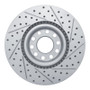 R1 99-04 Audi S6 Front Left Drilled & Slotted Geo-Carbon Rotor