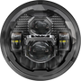 7" Led Headlight Rugged Ultra View Black