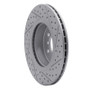 R1 11-16 BMW 528I Front Left Drilled & Slotted Geo-Carbon Rotor