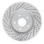 R1 03-08 Infiniti G35 Front Left Drilled & Slotted Geo-Carbon Rotor