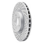 R1 03-08 Infiniti G35 Front Left Drilled & Slotted Geo-Carbon Rotor