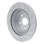 R1 06-20 Lexus Gs450H Rear Left Drilled & Slotted Geo-Carbon Rotor