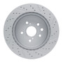 R1 06-20 Lexus Gs450H Rear Left Drilled & Slotted Geo-Carbon Rotor