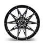 Kraze KR196 Evolve 20x9 / 5x114.3 BP / 35mm Offset / 72.62mm Hub Gloss Black Machined Wheel