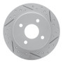 R1 04-09 Kia Spectra Rear Right Drilled & Slotted Geo-Carbon Rotor