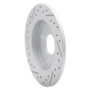 R1 04-09 Kia Spectra Rear Right Drilled & Slotted Geo-Carbon Rotor