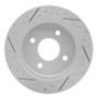 R1 04-09 Kia Spectra Rear Right Drilled & Slotted Geo-Carbon Rotor