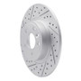 R1 15-20 Jaguar E-Pace Rear Left Drilled & Slotted Geo-Carbon Rotor