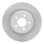 R1 11-12 Jeep Liberty Front Right Drilled & Slotted Geo-Carbon Rotor