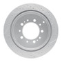 R1 07-22 Lexus LX570 Rear Left Drilled & Slotted Geo-Carbon Rotor