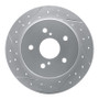 R1 07-14 Suzuki Sx4 Crossover Rear Left Drilled & Slotted Geo-Carbon Rotor