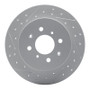 R1 01-05 Acura El Rear Left Drilled & Slotted Geo-Carbon Rotor
