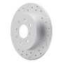 R1 01-05 Acura El Rear Left Drilled & Slotted Geo-Carbon Rotor