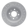 R1 01-05 Acura El Rear Left Drilled & Slotted Geo-Carbon Rotor