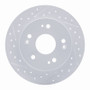 R1 97-15 Acura Csx Rear Left Drilled & Slotted Geo-Carbon Rotor