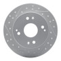 R1 92-97 Acura Cl Rear Left Drilled & Slotted Geo-Carbon Rotor