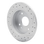 R1 92-97 Acura Cl Rear Left Drilled & Slotted Geo-Carbon Rotor