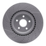 R1 12-25 Dodge Durango Front Right Drilled & Slotted Geo-Carbon Rotor
