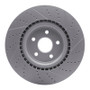 R1 12-25 Dodge Durango Front Left Drilled & Slotted Geo-Carbon Rotor