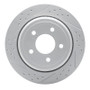 R1 03-11 Ford Crown Victoria Rear Left Drilled & Slotted Geo-Carbon Rotor