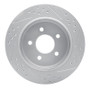 R1 03-11 Ford Crown Victoria Rear Left Drilled & Slotted Geo-Carbon Rotor