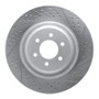 R1 03-17 Dodge Viper Rear Right Drilled & Slotted Geo-Carbon Rotor