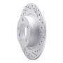 R1 13-16 Mini Cooper Paceman Rear Right Drilled & Slotted Geo-Carbon Rotor