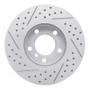 R1 11-16 Mini Cooper Paceman Front Right Drilled & Slotted Geo-Carbon Rotor