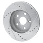 R1 94-00 Toyota Celica Front Left Drilled & Slotted Silver Brake Rotor