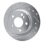 R1 90-95 Mercedes-Benz 300SL Rear Left Drilled & Slotted Silver Brake Rotor