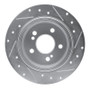 R1 90-95 Mercedes-Benz 300SL Rear Left Drilled & Slotted Silver Brake Rotor