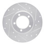 R1 75-83 Toyota Pickup Front Right Drilled & Slotted Silver Brake Rotor