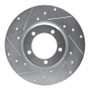 R1 75-83 Toyota Pickup Front Left Drilled & Slotted Silver Brake Rotor