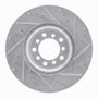 R1 85-91 Mercedes-Benz 300SD Front Left Drilled & Slotted Silver Brake Rotor