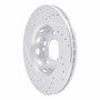 R1 90-92 Mercedes-Benz 300E Front Right Drilled & Slotted Silver Brake Rotor