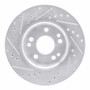R1 90-92 Mercedes-Benz 300E Front Right Drilled & Slotted Silver Brake Rotor