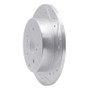 R1 12-20 Toyota Prius V Rear Right Drilled & Slotted Silver Brake Rotor