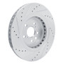 R1 20-25 Lexus RX350 Front Right Drilled & Slotted Silver Brake Rotor