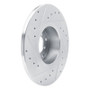 R1 65-73 Mercedes-Benz 220 Front Right Drilled & Slotted Silver Brake Rotor