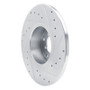 R1 65-73 Mercedes-Benz 250SEC Front Left Drilled & Slotted Silver Brake Rotor