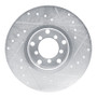R1 65-73 Mercedes-Benz 250SEC Front Left Drilled & Slotted Silver Brake Rotor
