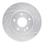 R1 94-97 Mercedes-Benz C230 Front Right Drilled & Slotted Silver Brake Rotor