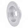 R1 00-10 Pontiac Vibe Rear Left Drilled & Slotted Silver Brake Rotor