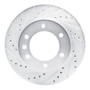 R1 16-17 Chevrolet S10 Front Left Drilled & Slotted Silver Brake Rotor