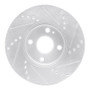 R1 16-25 Mazda 2 (Mexico) Front Left Drilled & Slotted Silver Brake Rotor